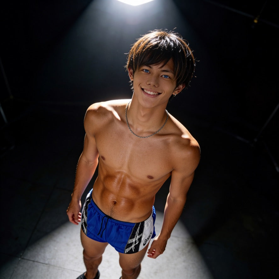 アシックス　男子陸上部　ランシャツ　ランパン