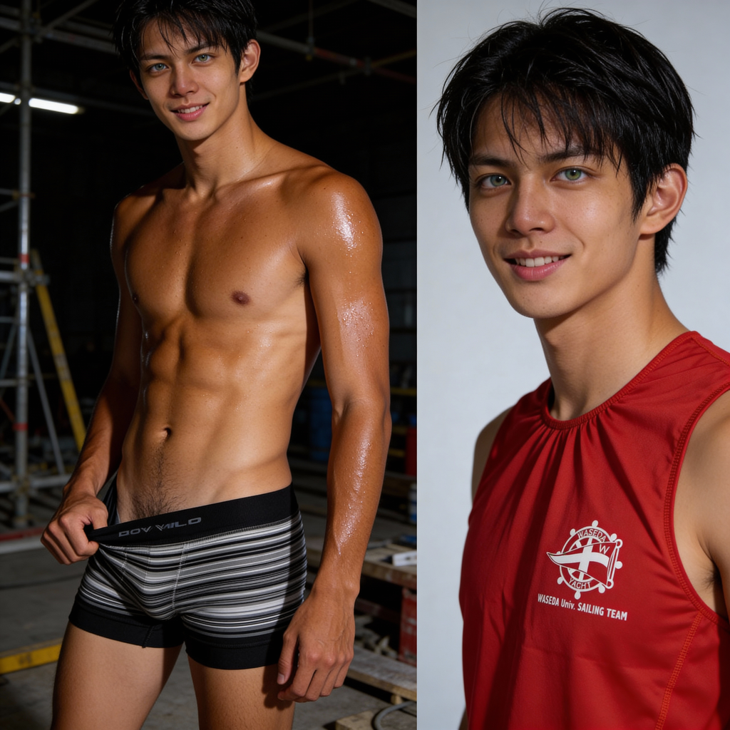 早稲田大学　ヨット部　ストレッチシャツ　