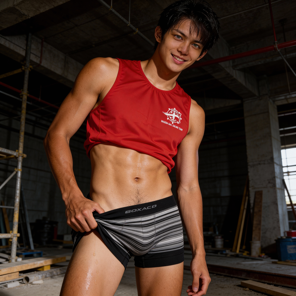 早稲田大学　ヨット部　ストレッチシャツ　