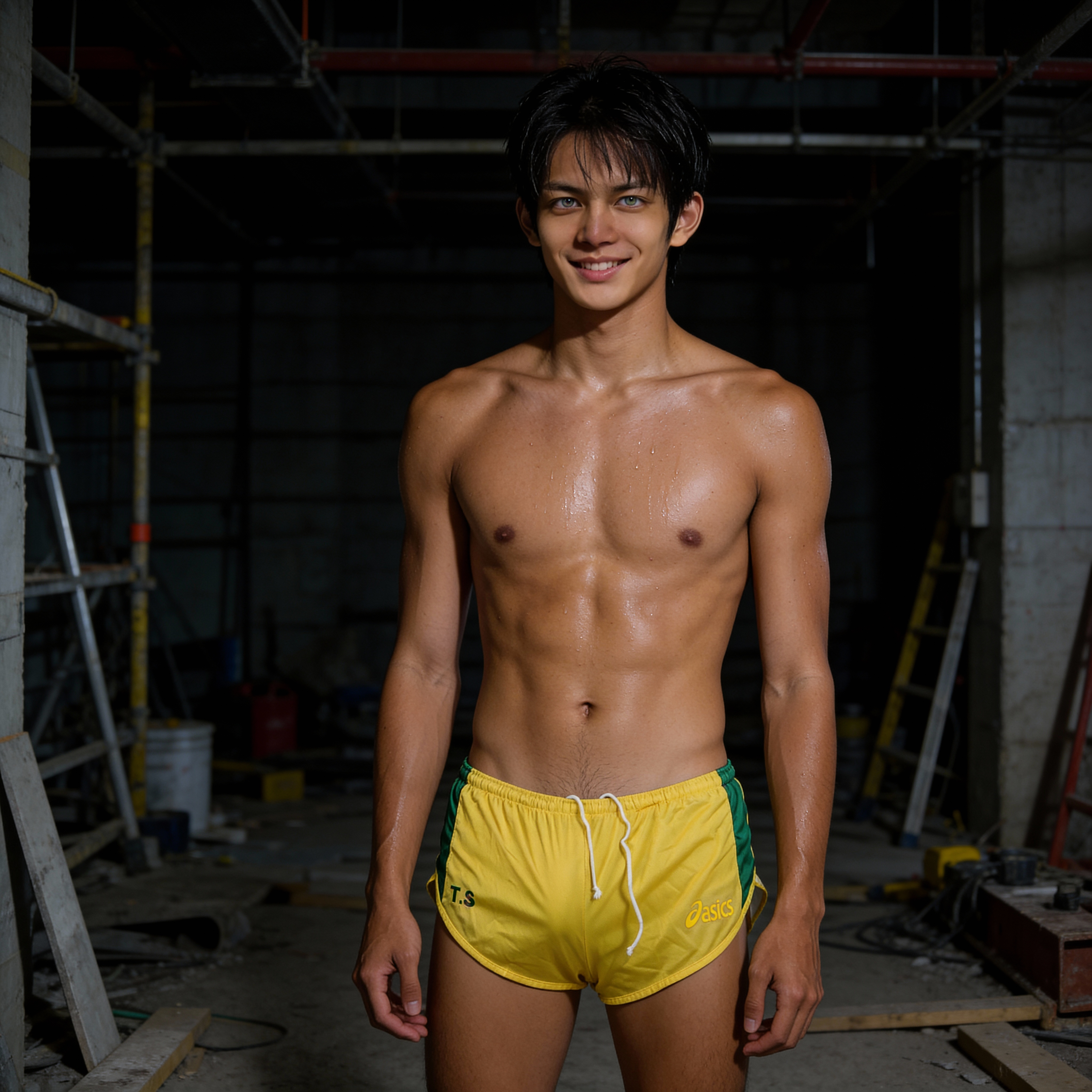 アシックス　男子陸上　トレセン　ランシャツ　ランパン