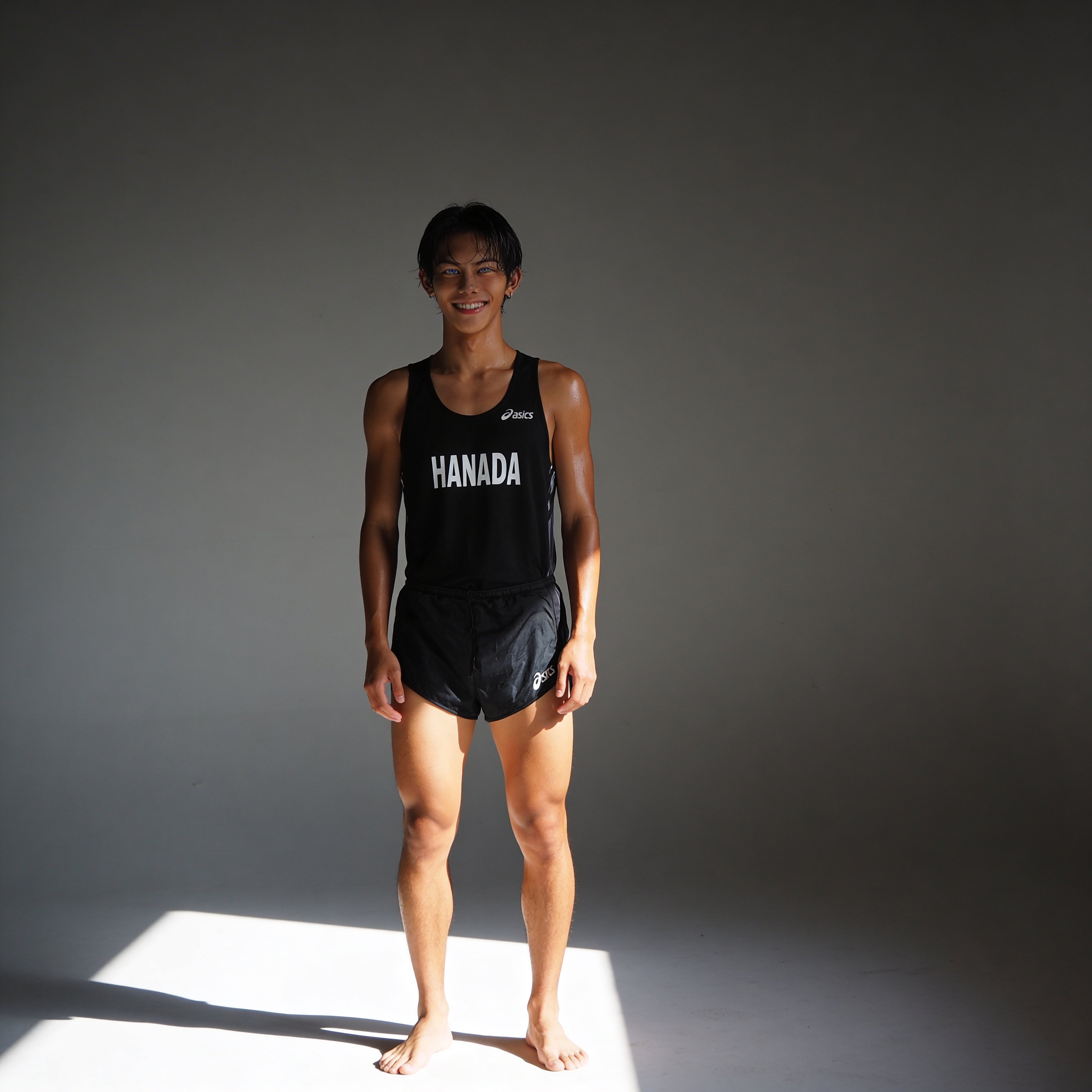 アシックス　中学　男子陸上部　ランシャツ　ランパン