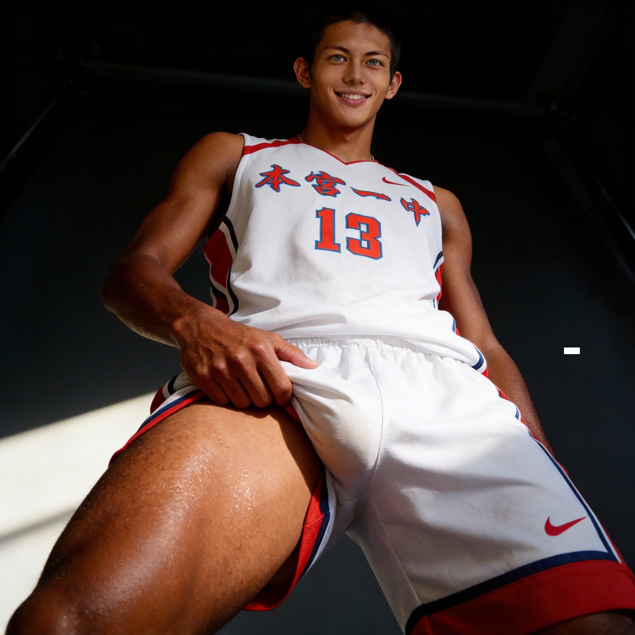 ナイキ　中学男子バスケ部　ユニホーム上下　サイズL