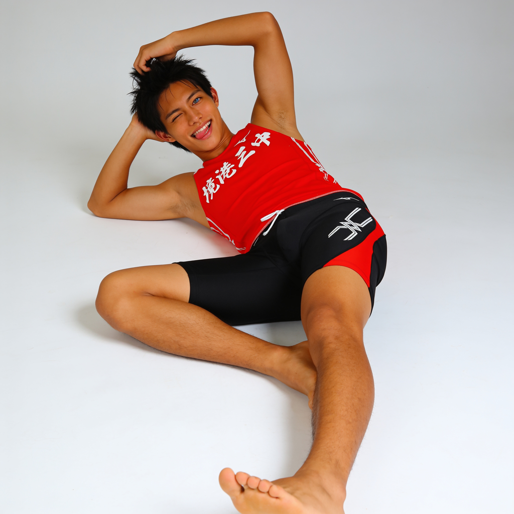 ミズノ　境港中学　#男子陸上部 レーシングスパッツ　ランシャツ
